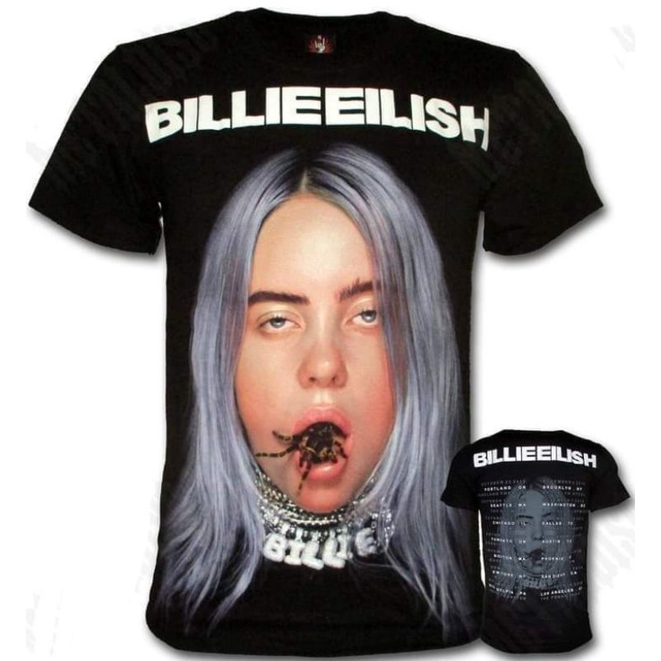 BILLIE EILISH SPIDER RockYeah Rock Band Shirt size S M L XL | Shopee ...