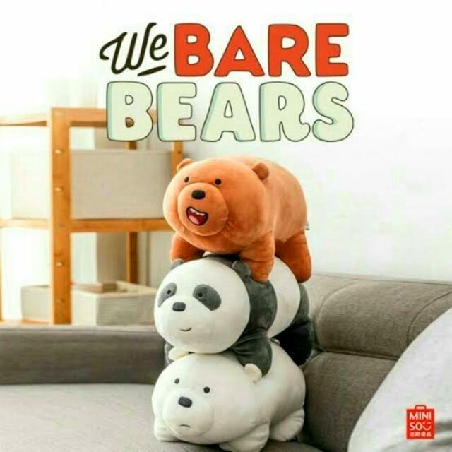 we bare bears seal plush