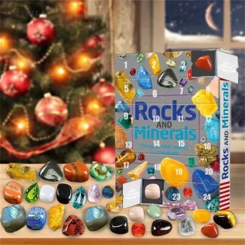 OA Healing Crystal Advent Calendar Kids with Rock Collections Pebbles