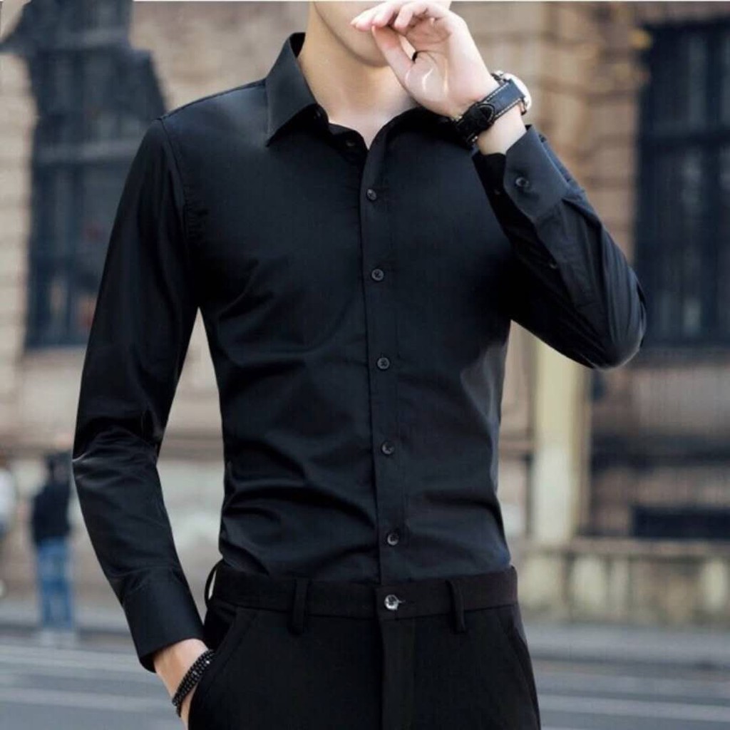 HUILISHI 58100 Men's long sleeve formal shirt for officewear | Shopee ...