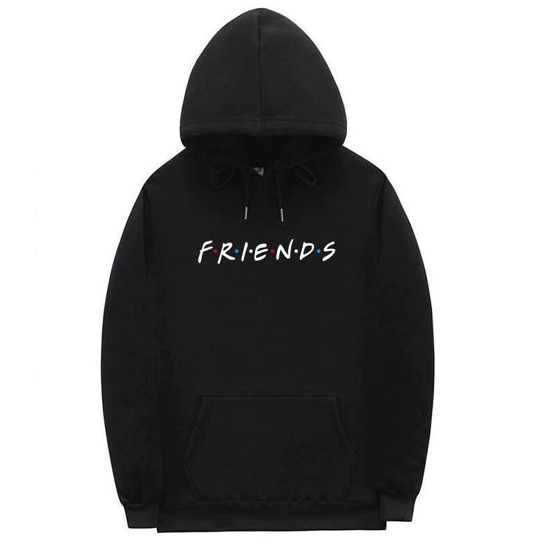 HZYL plus size Age reduction Friends Tv Show Logo Letter Alphabet Men's Pullover Hoodie Valentines Gift
