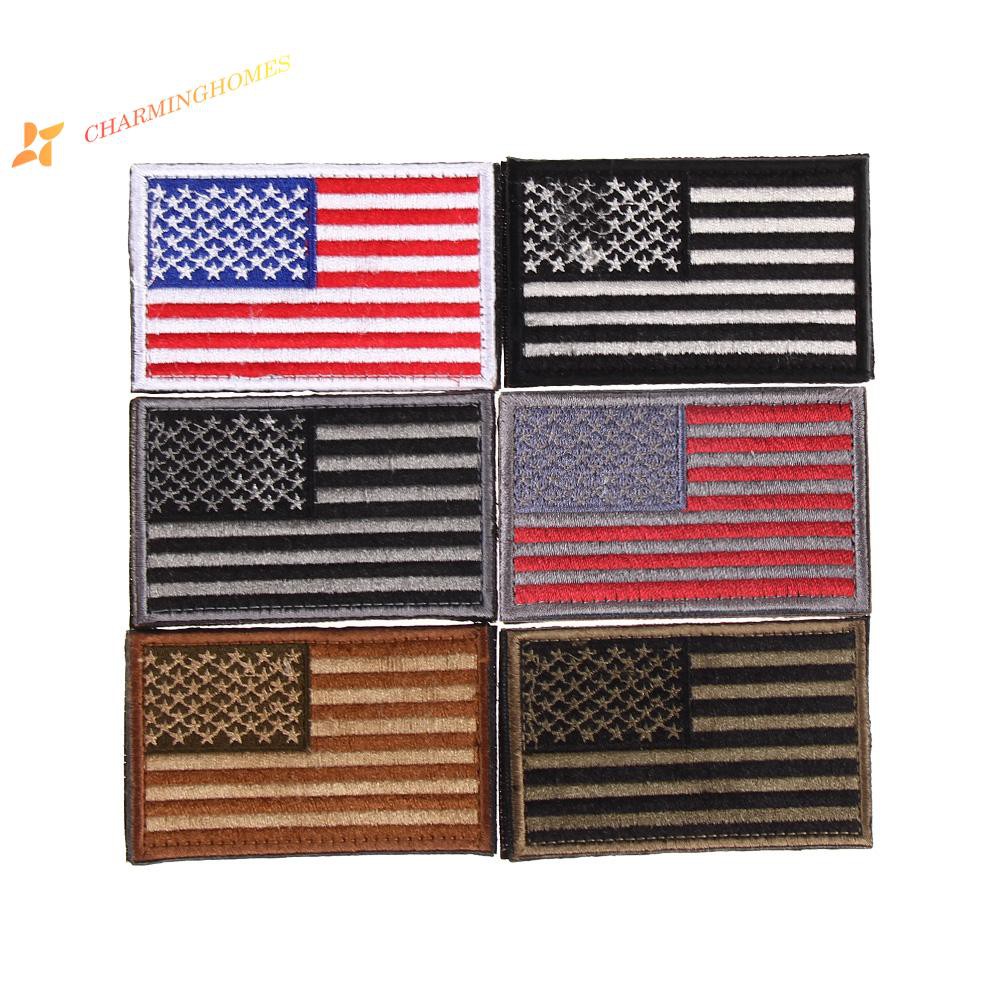 American Flag Embroidered Patch Patriotic Usa Military Tactics Hook Patches SS