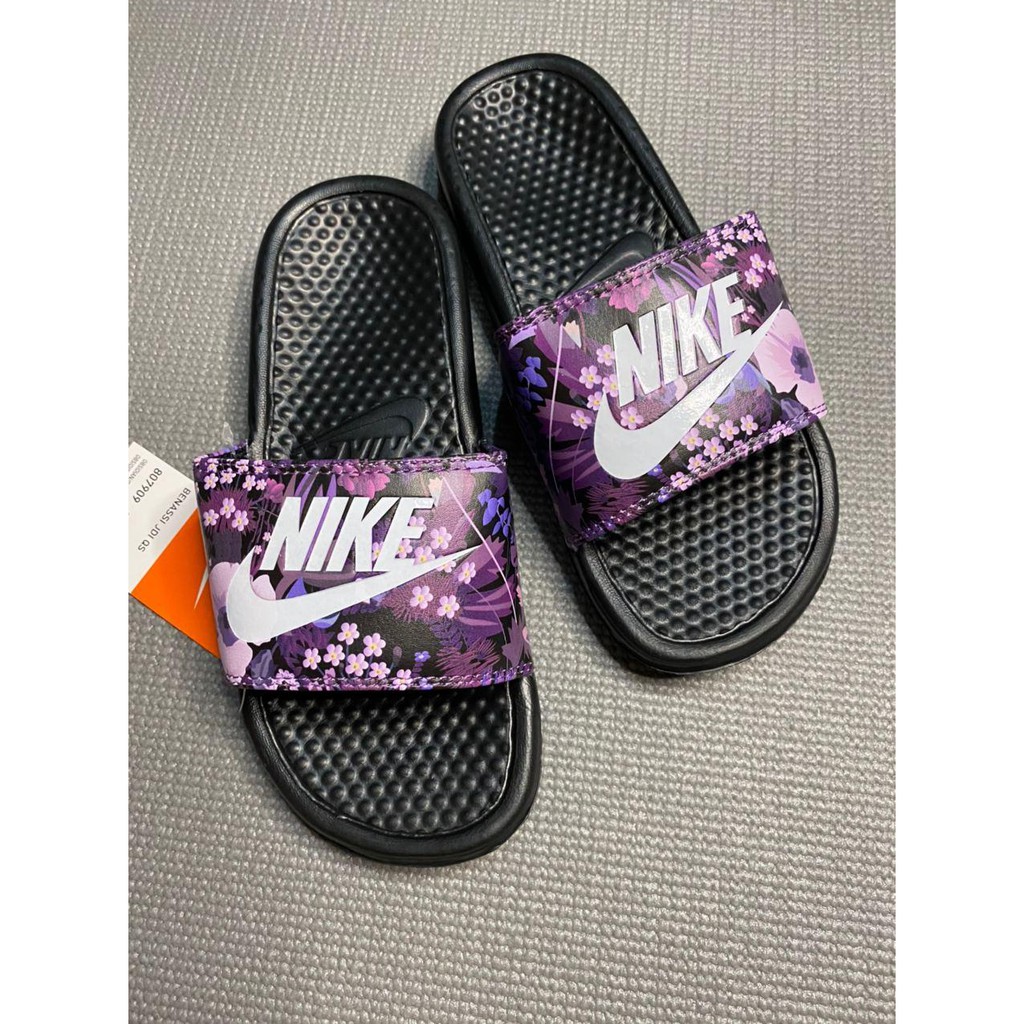 nike floral slippers