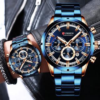CURREN Men Watch Waterproof Luxury Stainless Steel Watches Chronograph Brand  Busines Quartz Wristwatch #1