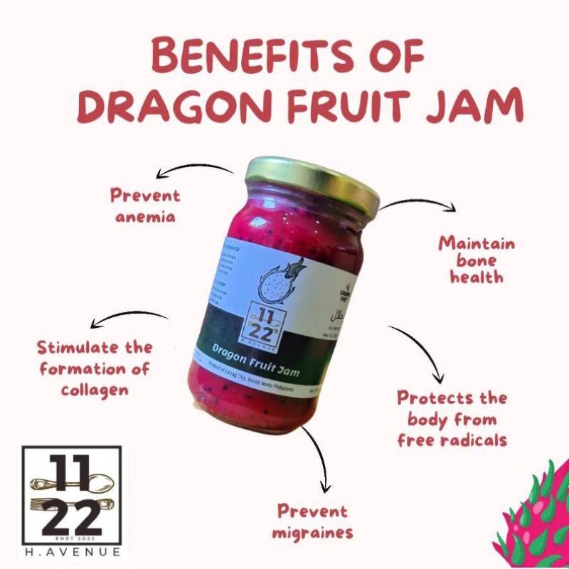 Dragon Fruit Jam (1122 H. Avenue) Shopee Philippines