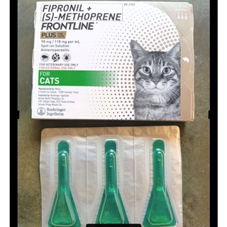 Frontline Plus for cats and kittens 3 pippets legit made in France Fipronil + Methoprene AND  BROADL #1