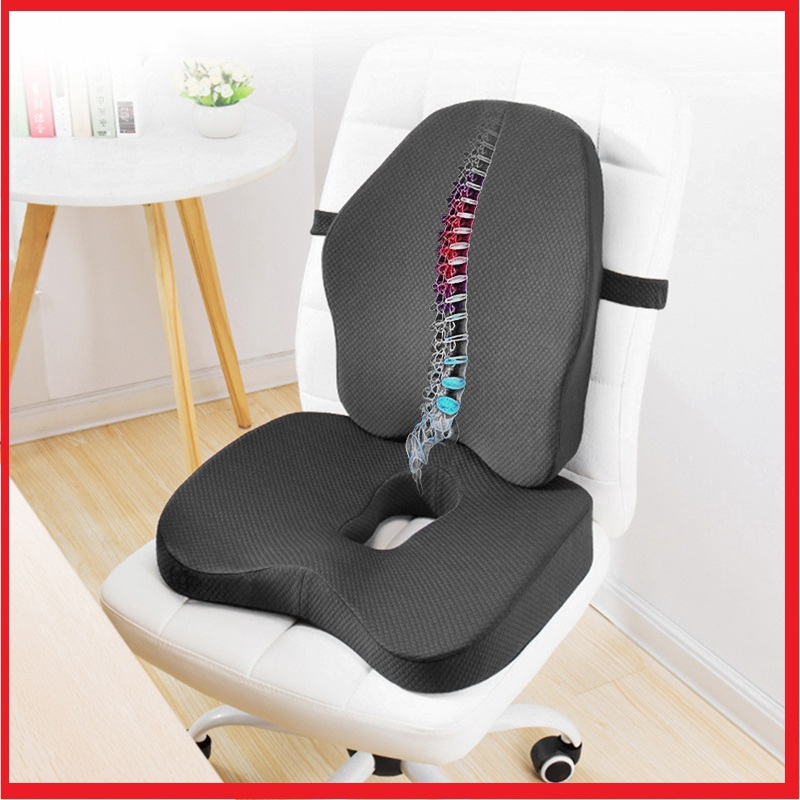 Healthy Memory Foam Lumbar Support Chair Cushion Pillow Orthopedic Seat