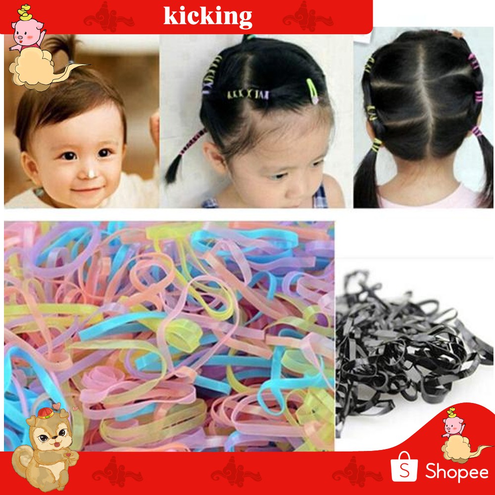 Candy Color Kids Elastic Rope Ponytail Band Ties Girls Hair