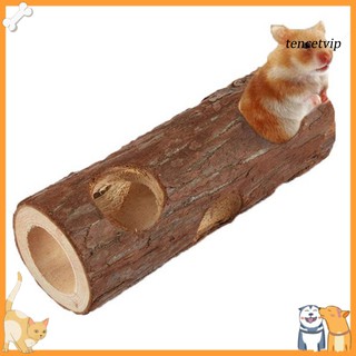 【Vip】Pet Hamsters Mouses Wood Tunnel Tube Hollow Tree Trunk Teeth Grinding Chew Toy #1