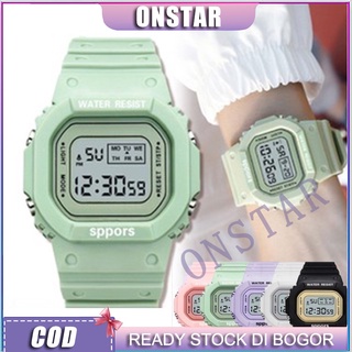 [Onstar] Fashion Korean Sport Watch LED Digital Watches for Men Women Waterproof Unisex Vintage Relo