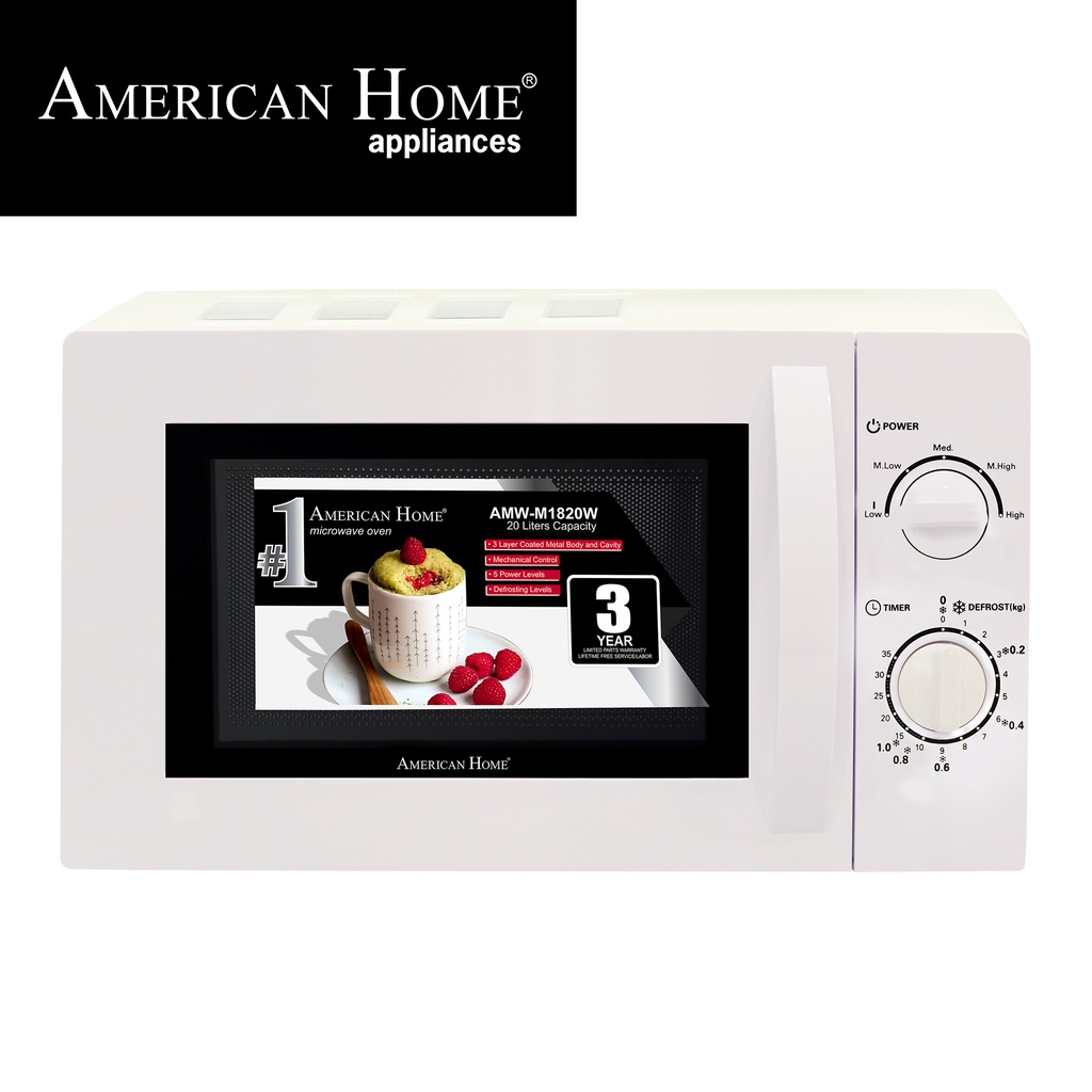 American Home AMW-M1820W Microwave Oven 20L | Shopee Philippines
