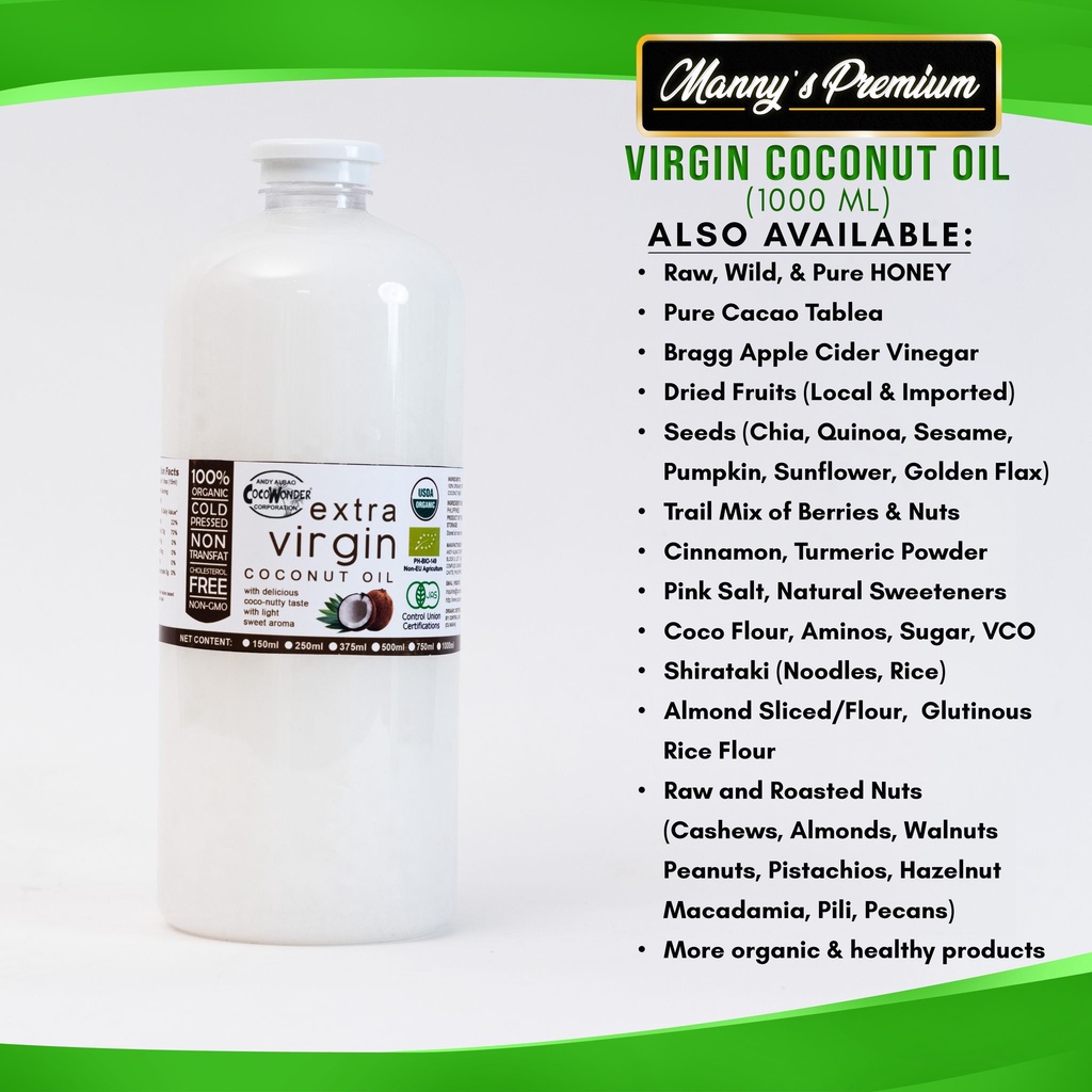 Extra-Virgin Coconut Oil (Organic E- VCO) | Shopee Philippines