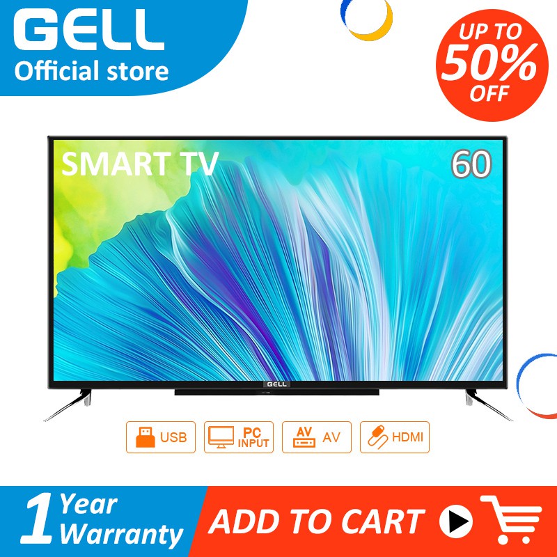 Gell 60 Inch Smart Tv Flatscreen Tv Sale Wifi Youtube Led Tv Ultra Slim Gell60b Shopee Philippines