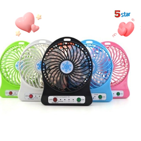 fashion Fan With (18650 Battery 1Pcs) Mini Portable Multifunctional Rechargeable fans Shopee