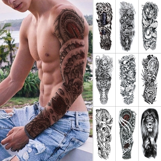 transfers fake flash tattoo arm sleeve men big body art temporary tattoo stick0U 