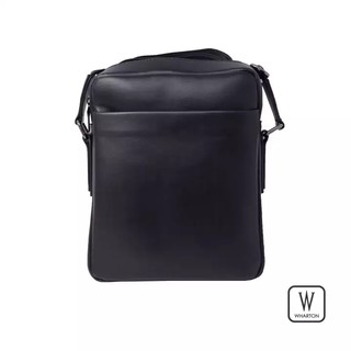 WHARTON Leather Sling Bag. Black | Shopee Philippines