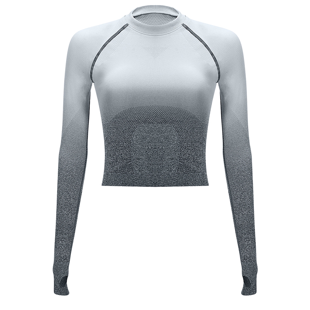 long sleeve crop workout top