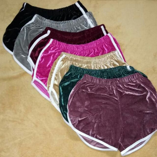 cheap velvet shorts