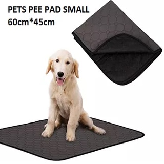 Pet Dog Pee Pad Reusable Waterproof Puppy Potty Training Urine pad for Dogs Cats Rabbit (DARK GRAY)