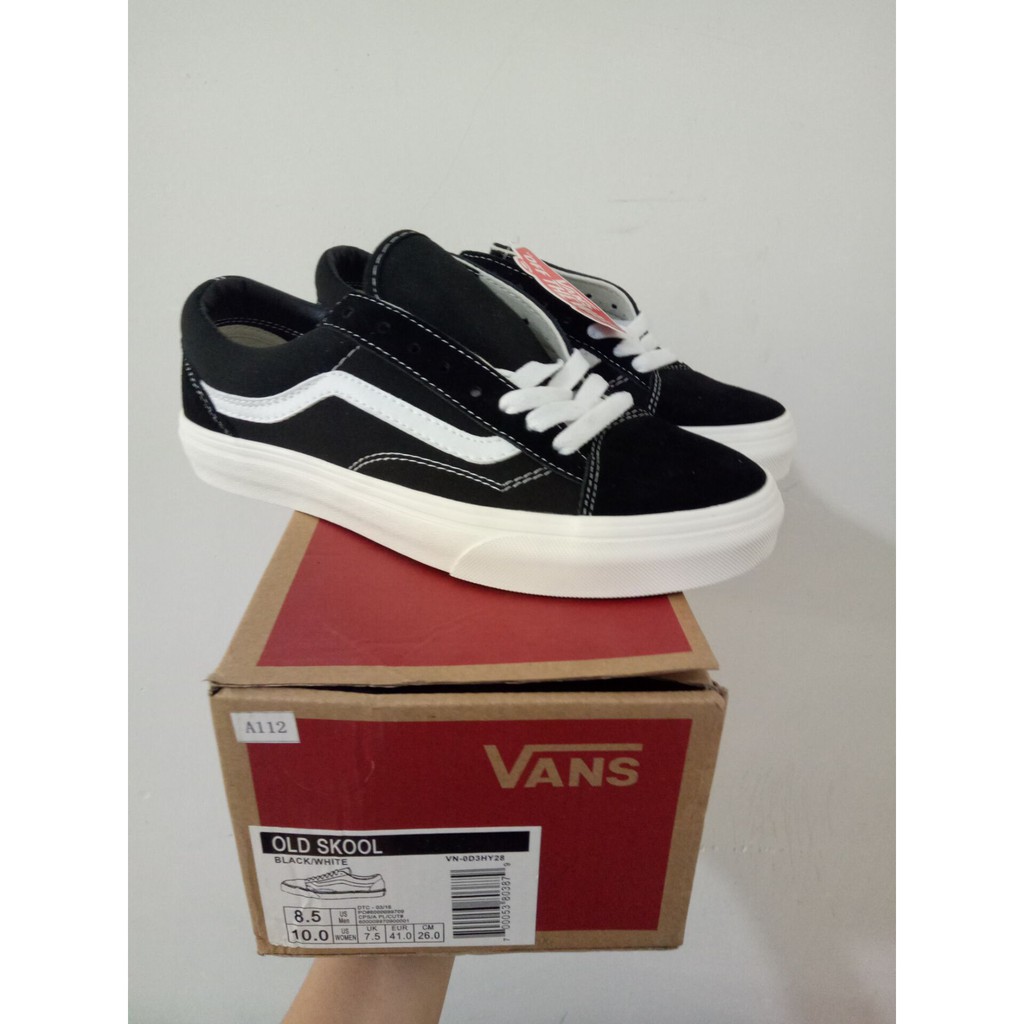 vans herringbone lace black