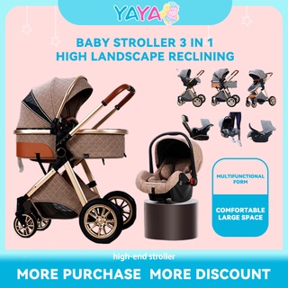 6 Month Warranty Luxury Baby Stroller for Baby Boy 3 In 1 Stroller High Landscape  Folding Stroller1