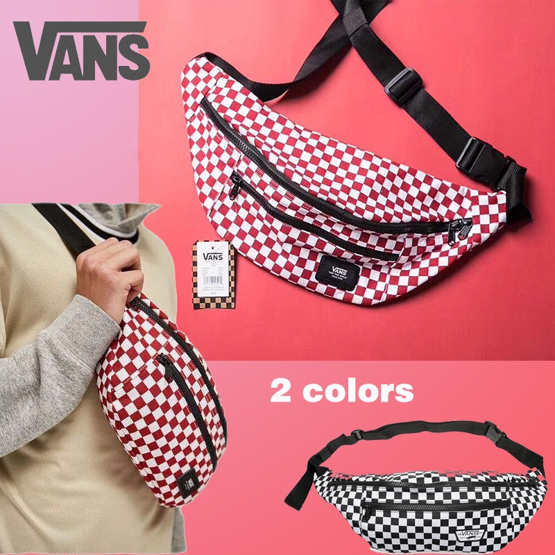 checkered belt bag