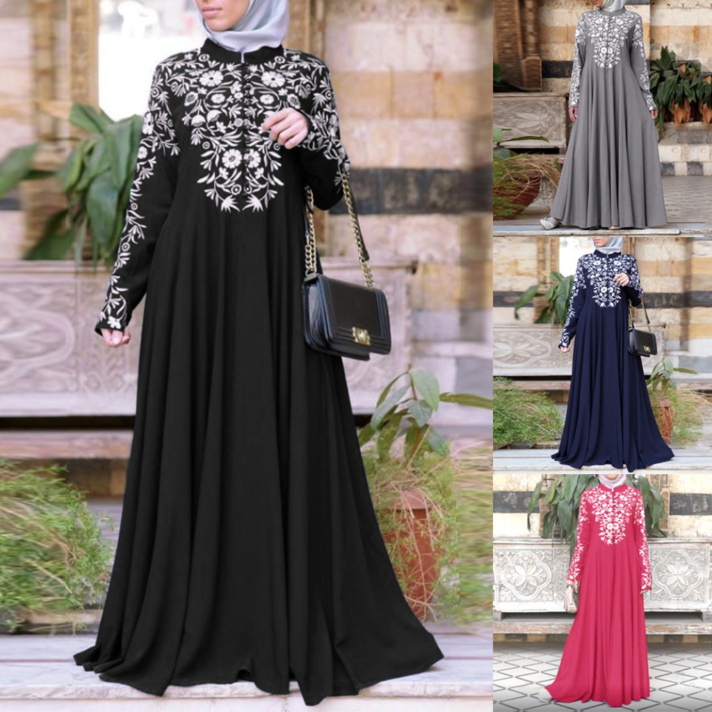 Details about   Dubai Abaya Muslim Women Maxi Dress Islamic Cocktail Gown Party Jilbab Arab Robe