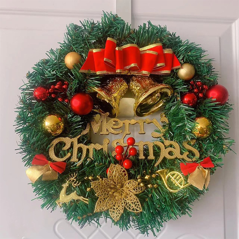 40cm Christmas Wreath Door Decorations Tree Door Xmas Decors Santa