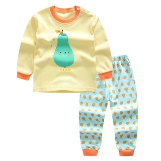 2pcs/set Long Sleeve Pyjamas Baby boys Clothing Cartoon  Printed suits #1