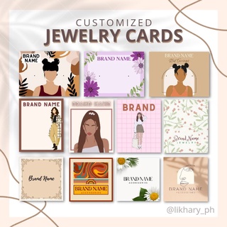 50pcs Customized Jewelry Card Holder-Earrings, Necklace +Hair Clips etc.