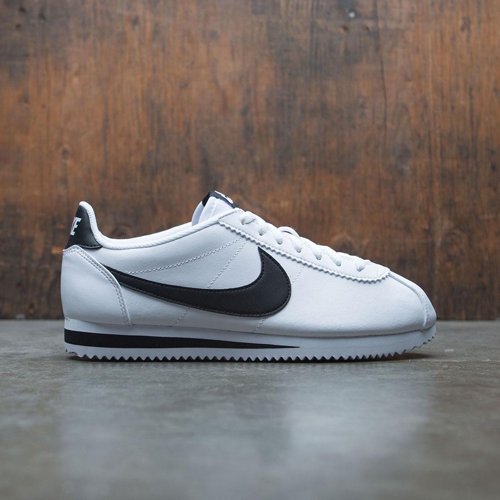 nike cortez womens black and white