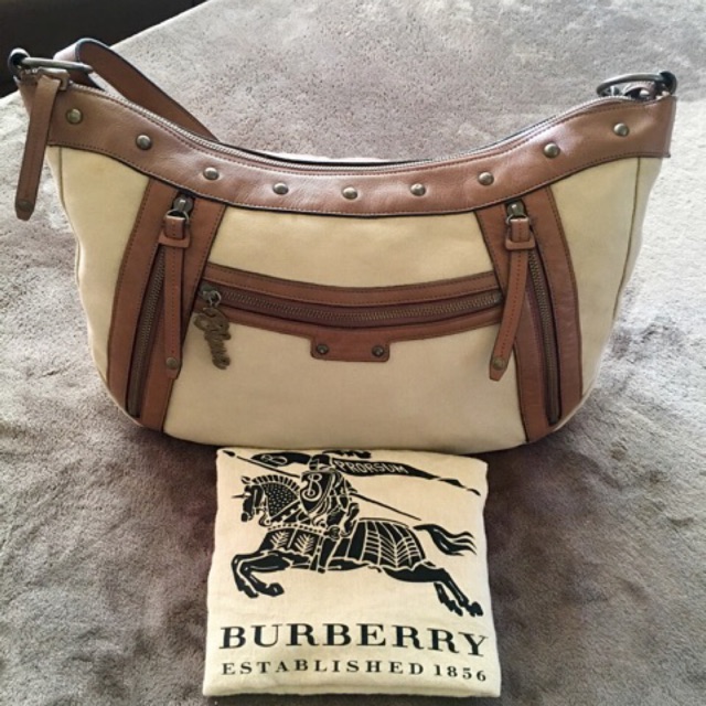 burberry canvas hobo