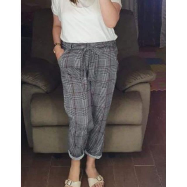 plaid pants for plus size