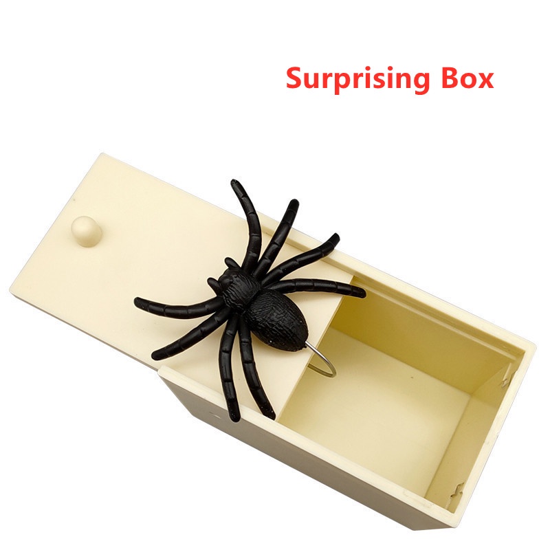 Surprising Box Spider Inside Wooden Prank Spider Scare Box Play A Trick ...