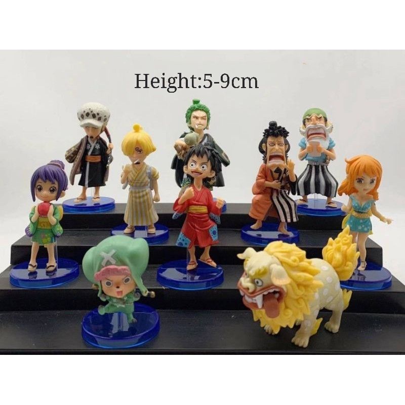 Eric Toys One Piece 10in1 Set Mini Figures Luffy Sanji Zoro With Base Shopee Philippines