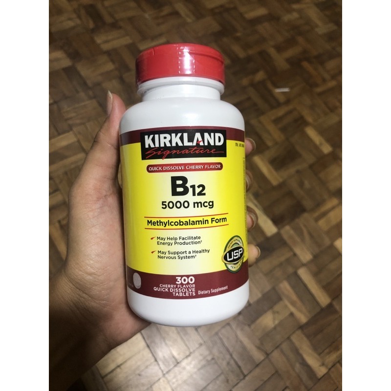 Kirkland B12 5000mcg 300 Tablets (cherry flavor) Shopee Philippines