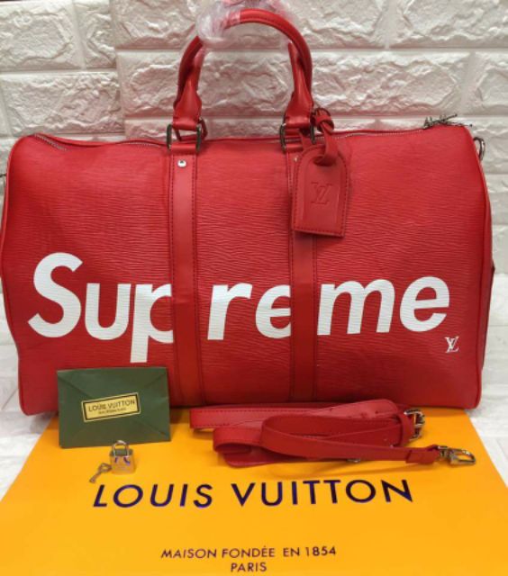 Louis Vuitton X Supreme Travel Bag | Shopee Philippines