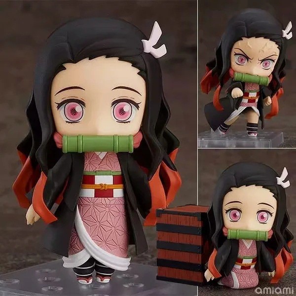 cute anime demon slayer kimetsu no yaiba kamado nezuko 1194 pvc action  figure collectible model kids toys doll 10cm