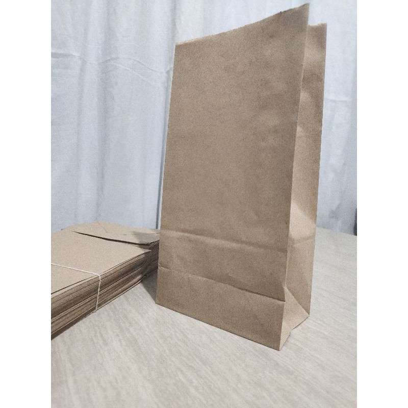 100pcs Small Kraft Paper Bags Vintage Wedding Treat Brown Paper Bag-610cm 