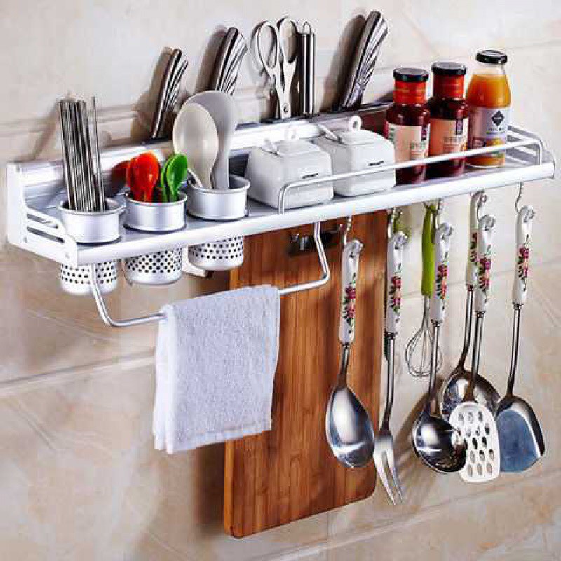 Aluminum Kitchen Shelf wall hanging rack storage Shopee Philippines
