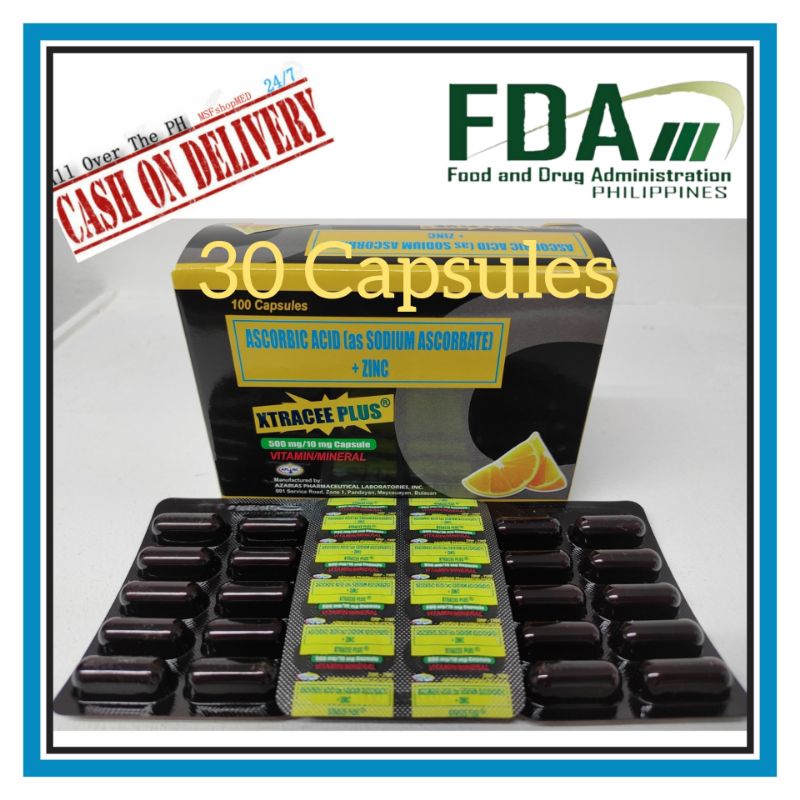 SODIUM ASCORBATE ZINC SULFATE XTRACEE PLUS 30 Capsules Shopee Philippines