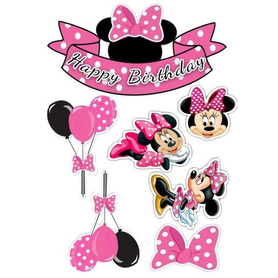 MINNIE MOUSE CAKE TOPPER SET | Shopee Philippines