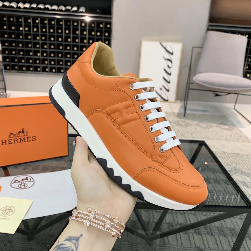 hermes orange shoes