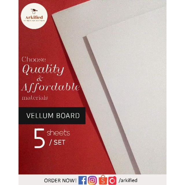 A3SIZED VELLUM BOARD 5 pcs. Shopee Philippines
