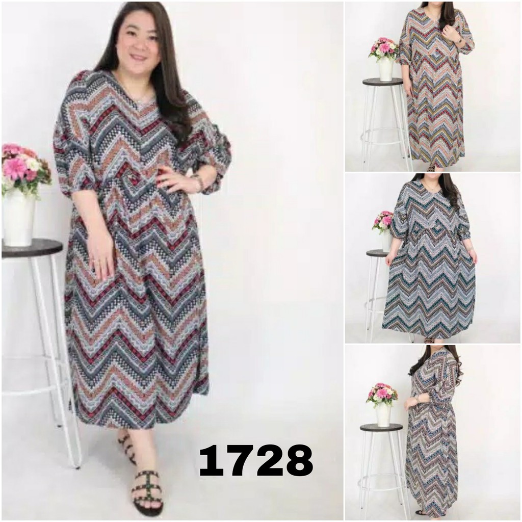 Bigsize Clothes - Molly Jumbo Dress (1728-Ds) | Shopee Philippines