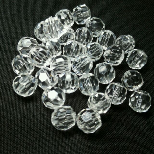 Crystal Clear Acrylic beads 4mm-14mm | Shopee Philippines