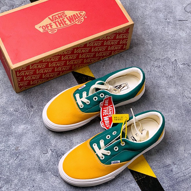 yellow and green shoes