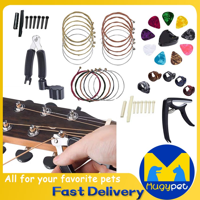 Guitar Strings Change Kit Guitar Tuner Restring Tool Bridge Pins