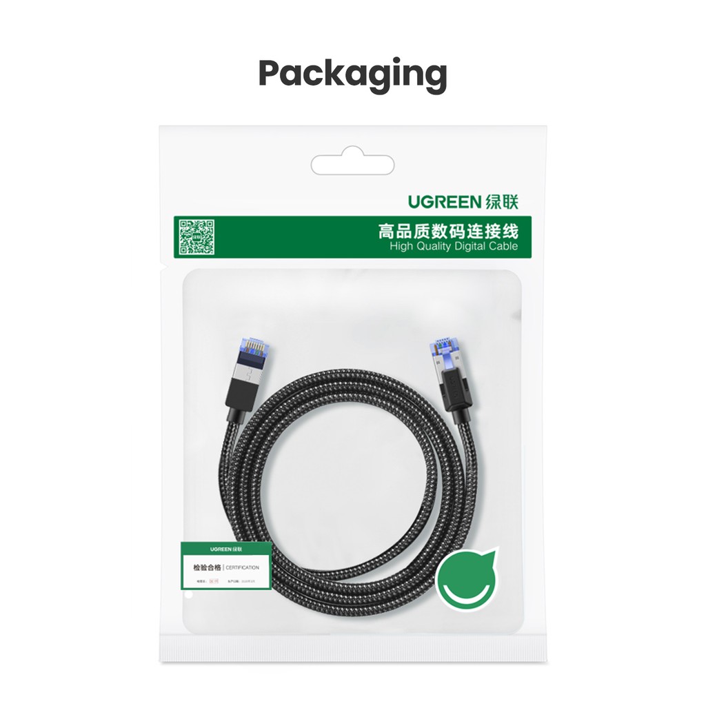 UGREEN Ethernet Cable CAT8 40Gbps 2000MHz CAT 8 Networking Nylon Braided Internet Lan Cord for Laptops PS 4 Router RJ45 Cable - Image 8