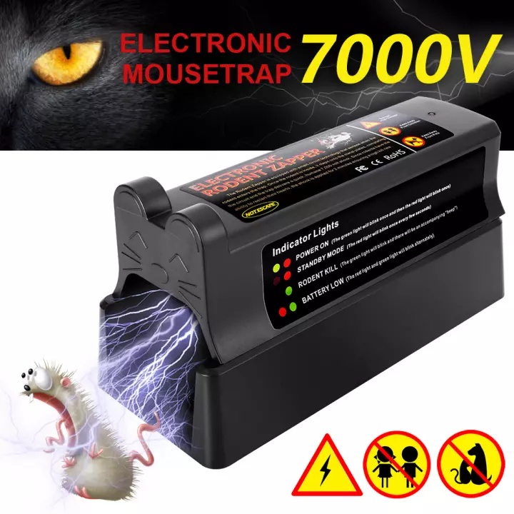 Electronic rodent killer Electric Rat Trap Humane Rat Zapper Clean ...